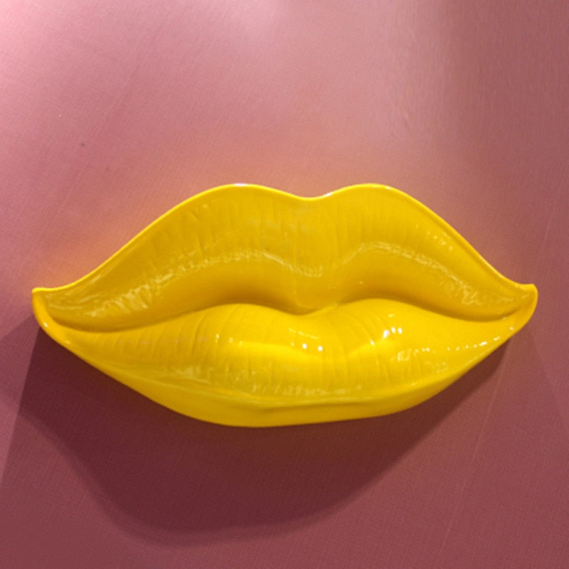 Vibrant Lip Sculpture Wall Art