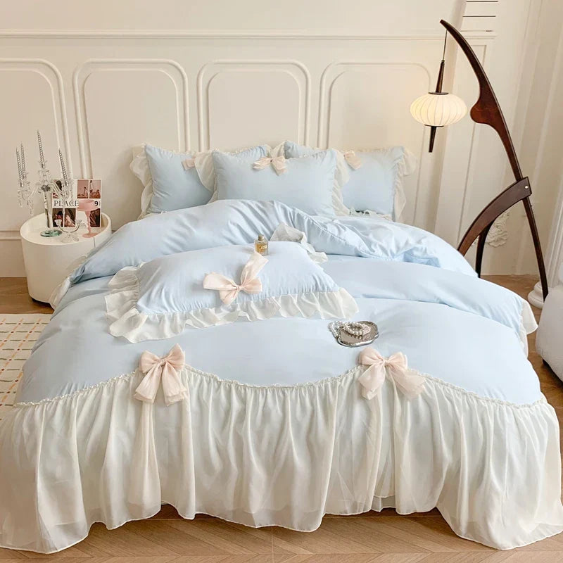 Chiffon Lace Romantic Bedding Set