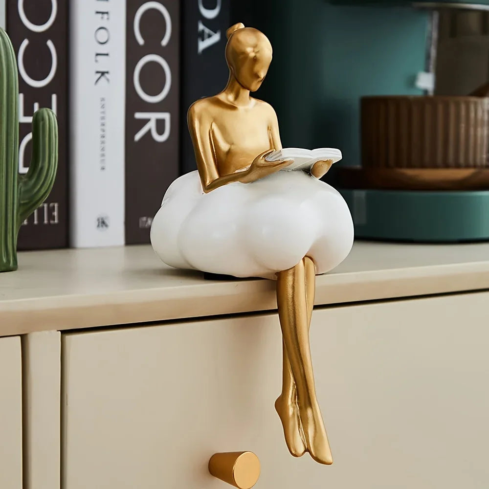 Cloud Girl Abstract Art Figurine Ornament