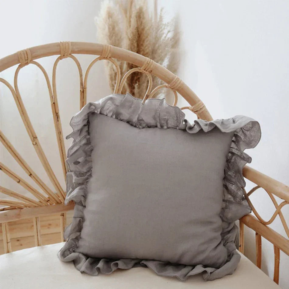 Soft Ruffled Pure Linen Cushion & Pillowcase Covers - 11 Colours, Various Sizes