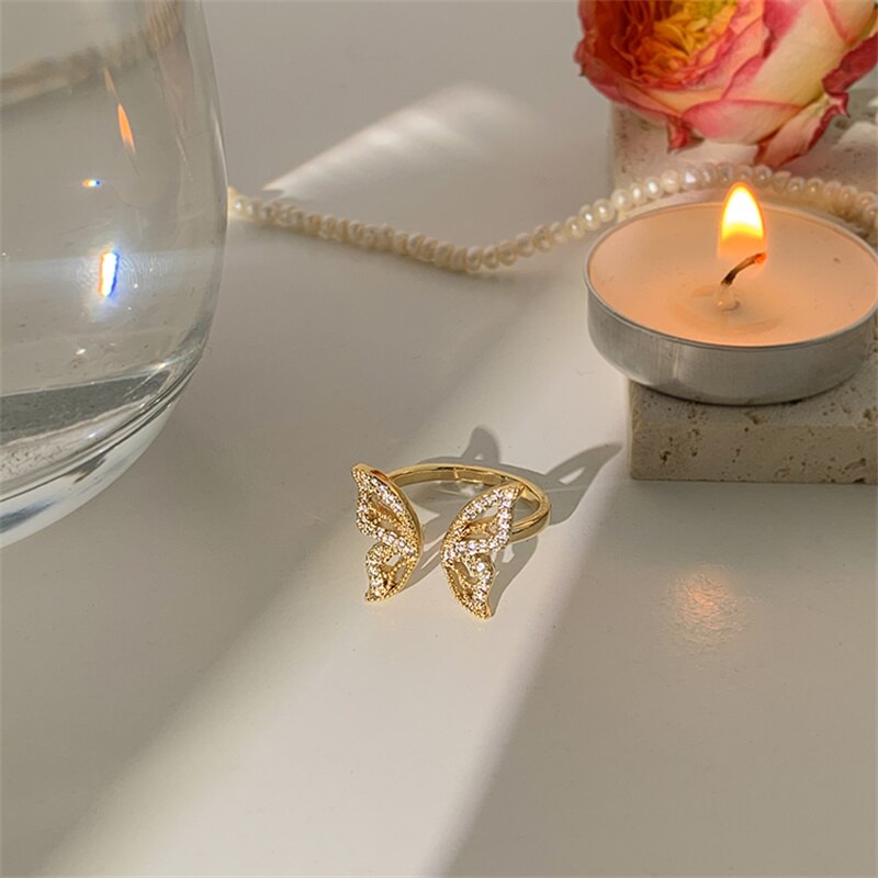 Dainty Butterfly Rings