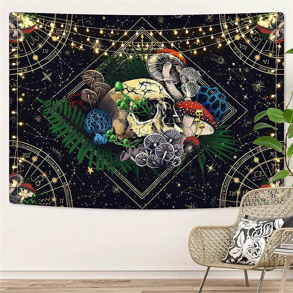 Skull Wedding Tarot Tapestry