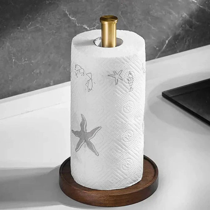 Crafted Walnut Paper Towel Holder