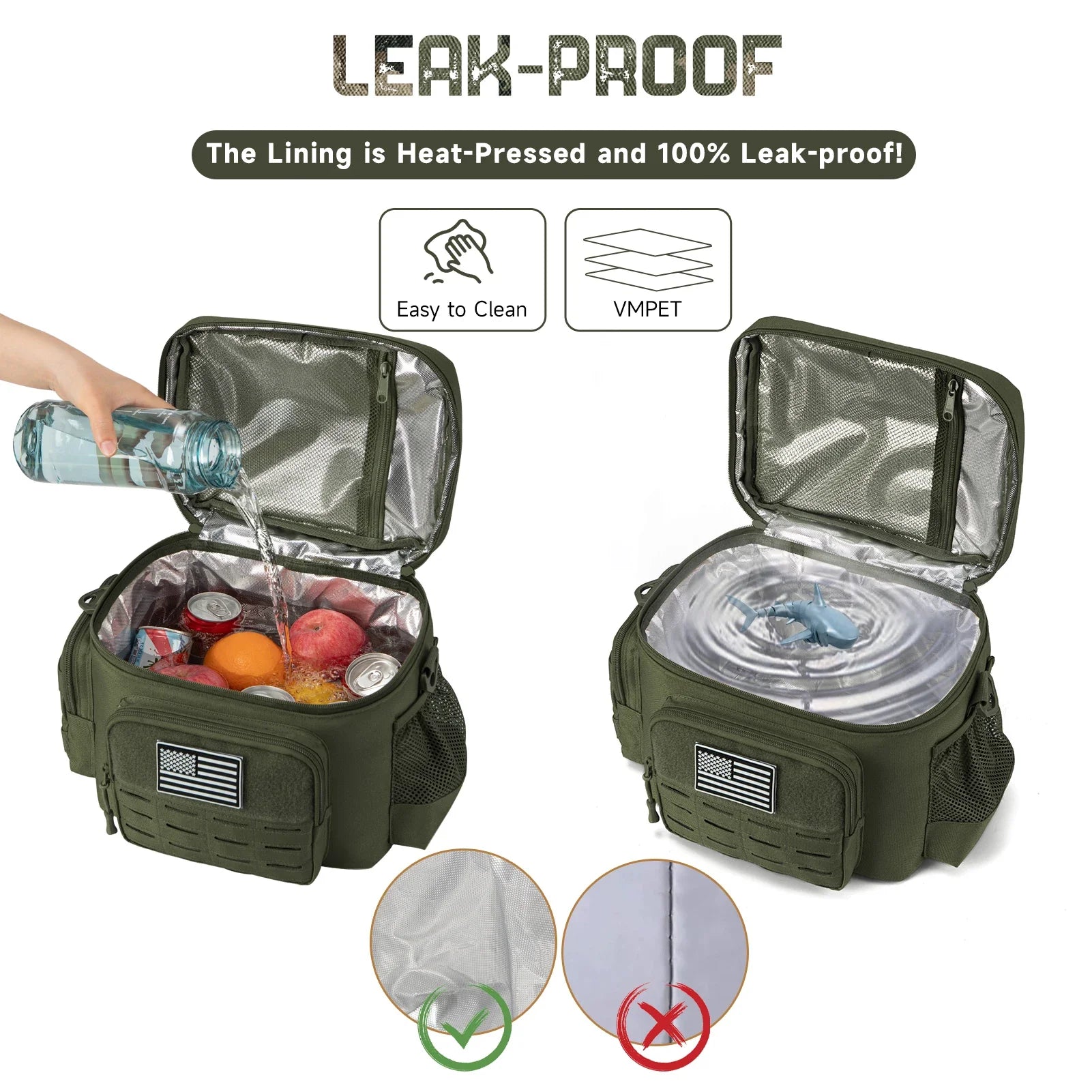 Tactical Lunch Box for Men - Heavy Duty Leakproof Cooler Bag for Work & Outdoor Adventures