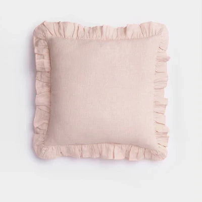 Soft Ruffled Pure Linen Cushion & Pillowcase Covers - 11 Colours, Various Sizes