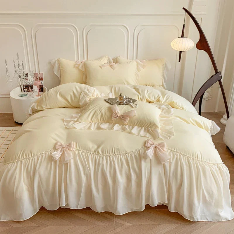 Chiffon Lace Romantic Bedding Set