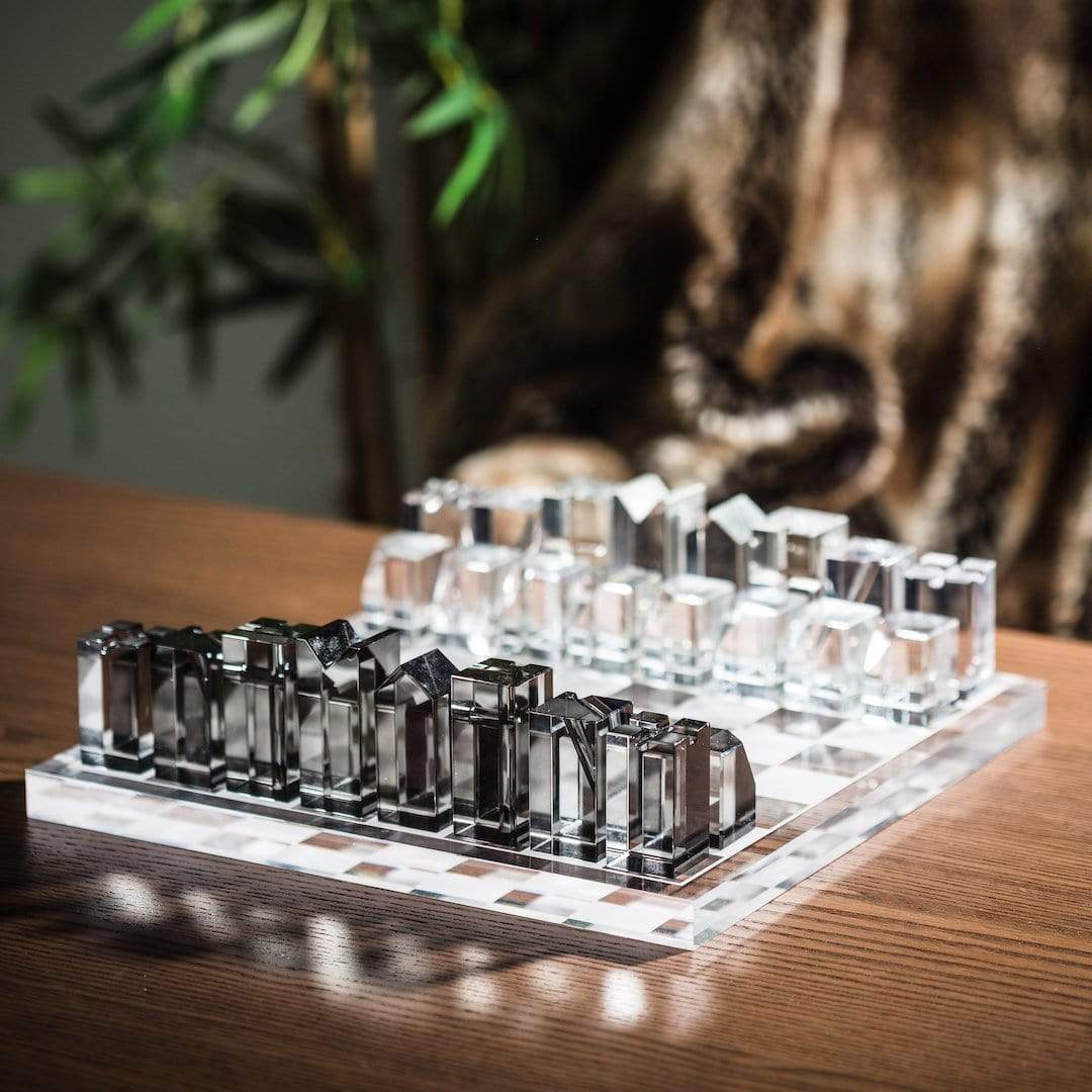 Crystal Chess Set Decor