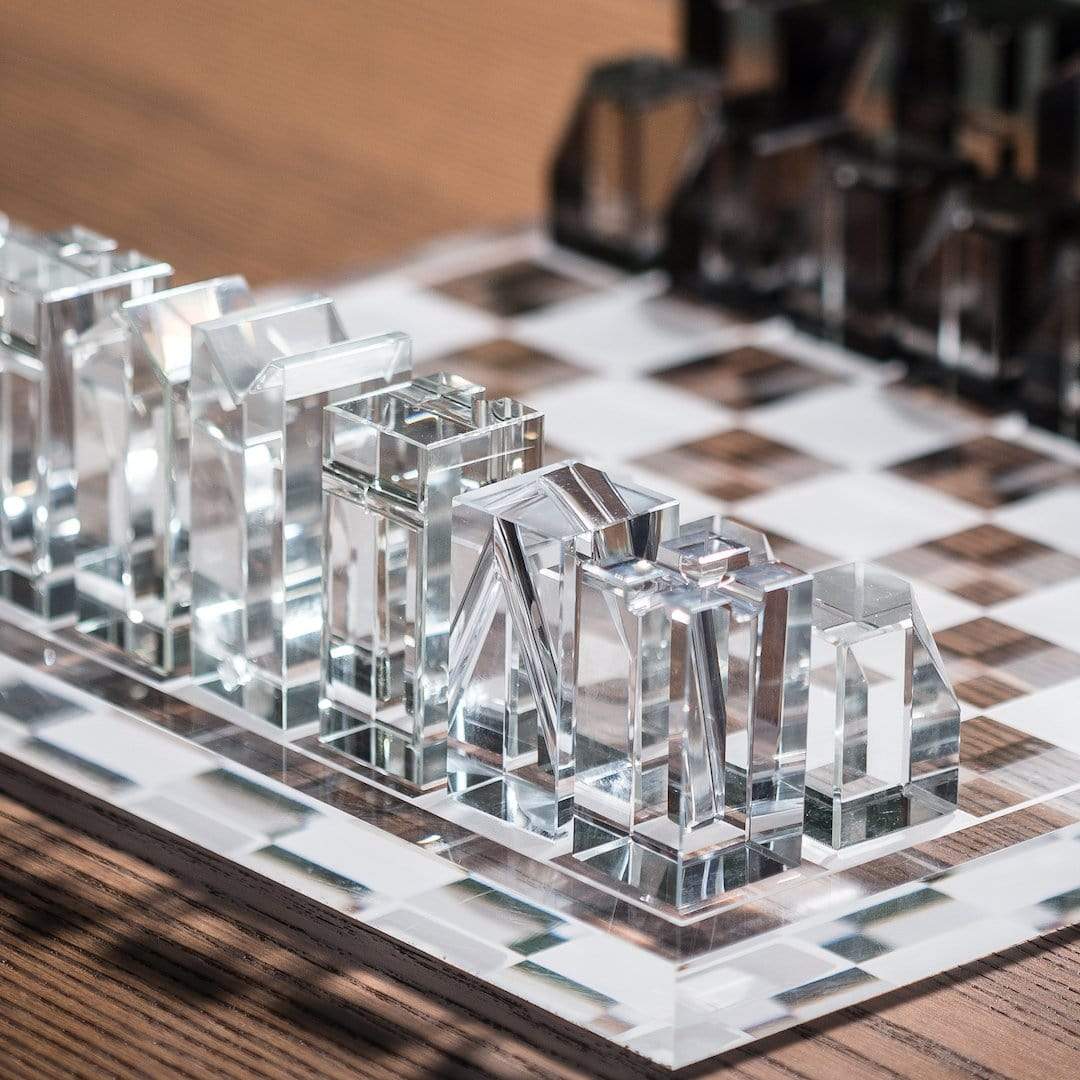 Crystal Chess Set Decor