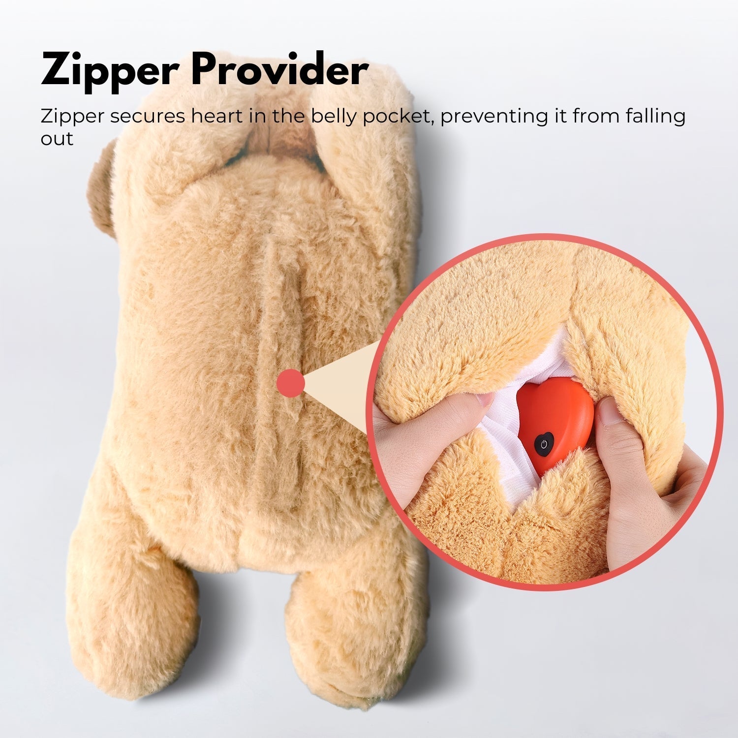 Calming Plush Dog Toy with Soothing Heartbeat for Puppy Comfort