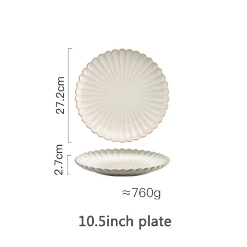 White Scalloped Ceramic Tableware Plates & Bowls - 6 Sizes & Sets