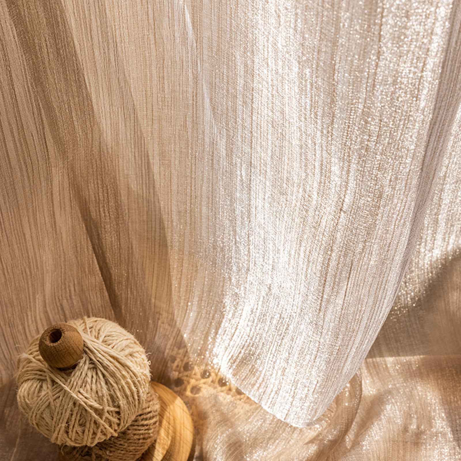 WeaveGlam - Transparent Woven Curtains for a Chic and Modern Style