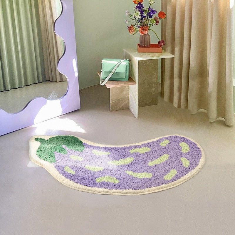 Arc-Shaped Non Slip Fruity Bathroom Mats