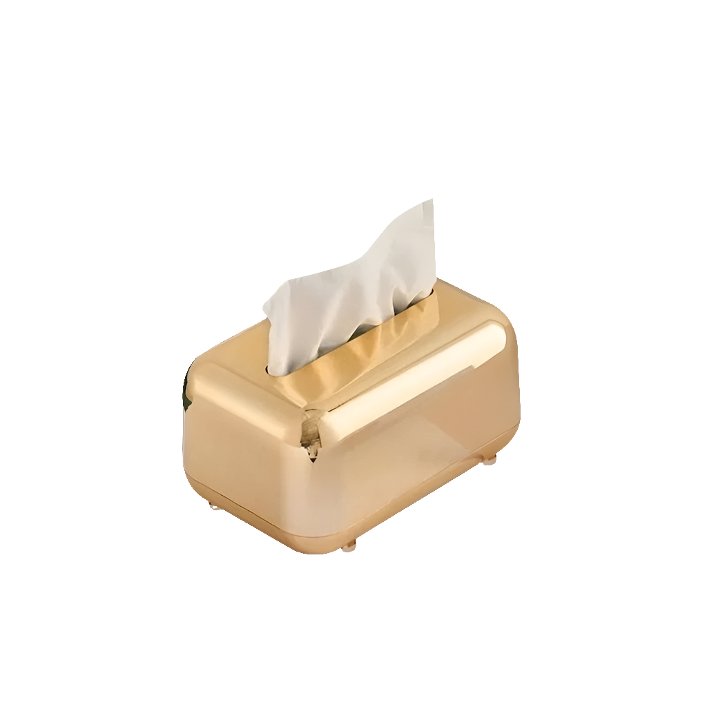 Amandi Luxury Gold & Silver Tissue Holder – Elegant, Durable Organizer for Contemporary Spaces