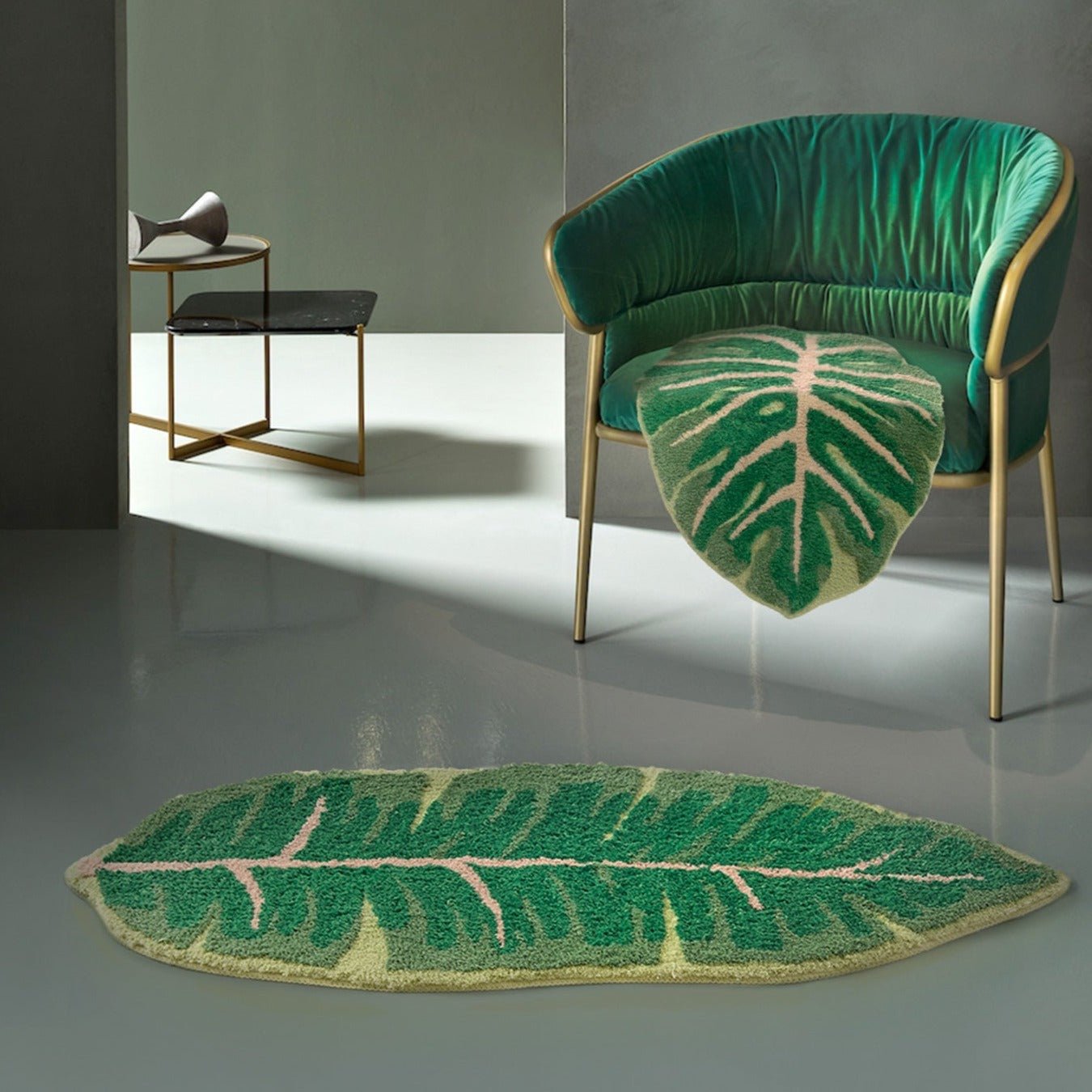 Tropical Monstera & Banana Leaf Non-Slip Mat – Nature-Inspired Decor for Your Home