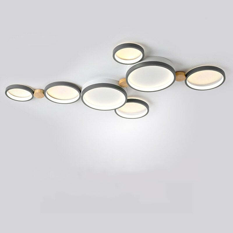 ChicLumineux - Ceiling Lamp in White and Gray Metal