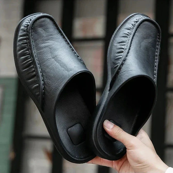 Black men's loafers slippers - Maximilian