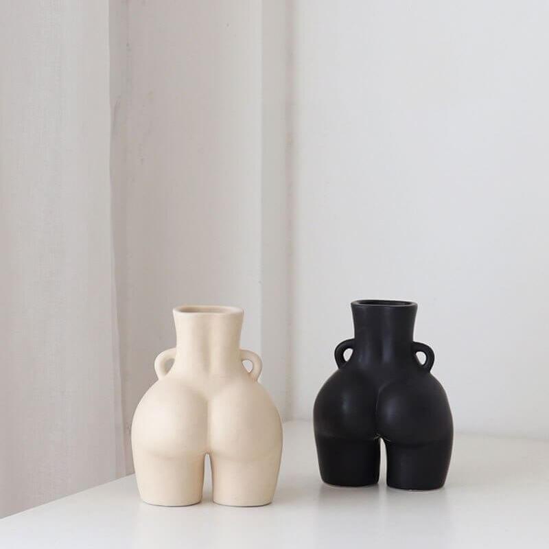 Ceramic Body Sculpture Flower Vase