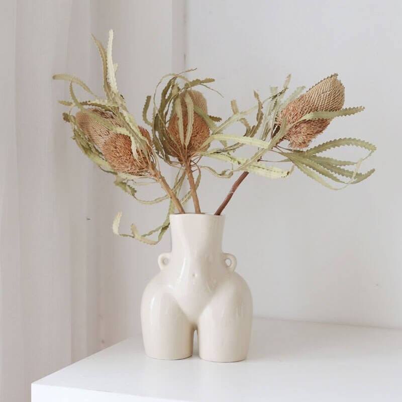 Ceramic Body Sculpture Flower Vase