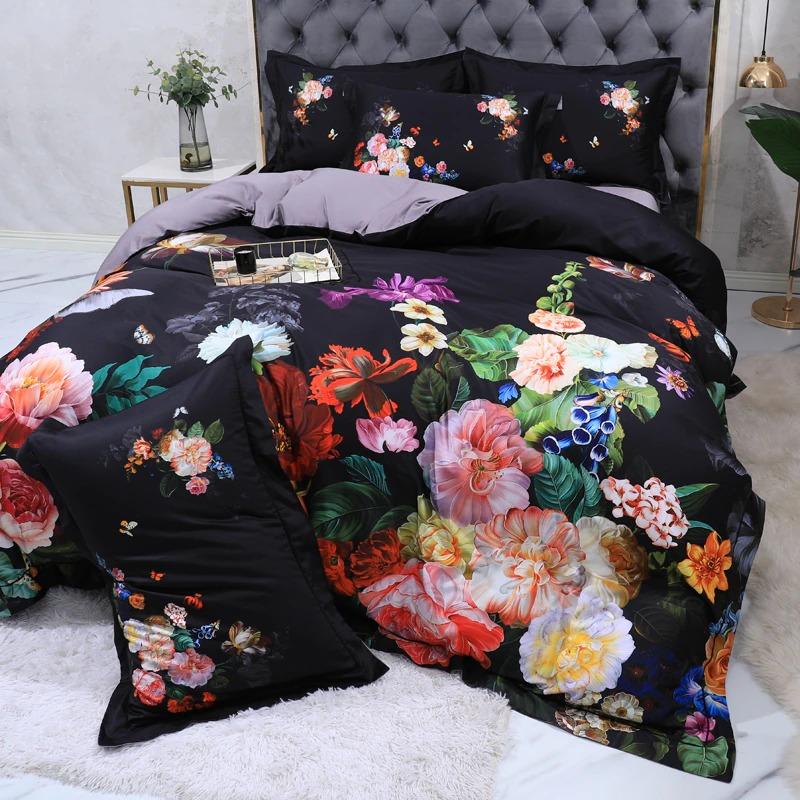 Bouquet De Fleurs Duvet Cover Set