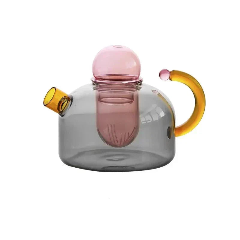 Contrasting Colour Translucent Kettle & Mug Set