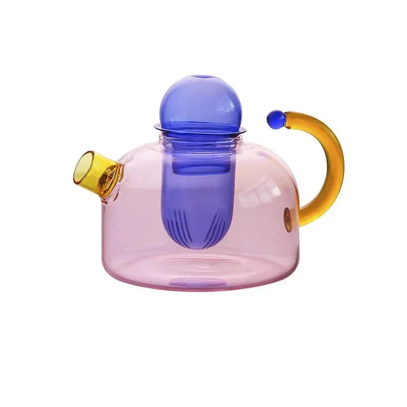 Contrasting Colour Translucent Kettle & Mug Set