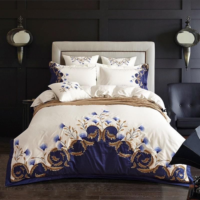 Cornflower Meadow Duvet Cover Set (Egyptian Cotton, 600 TC)