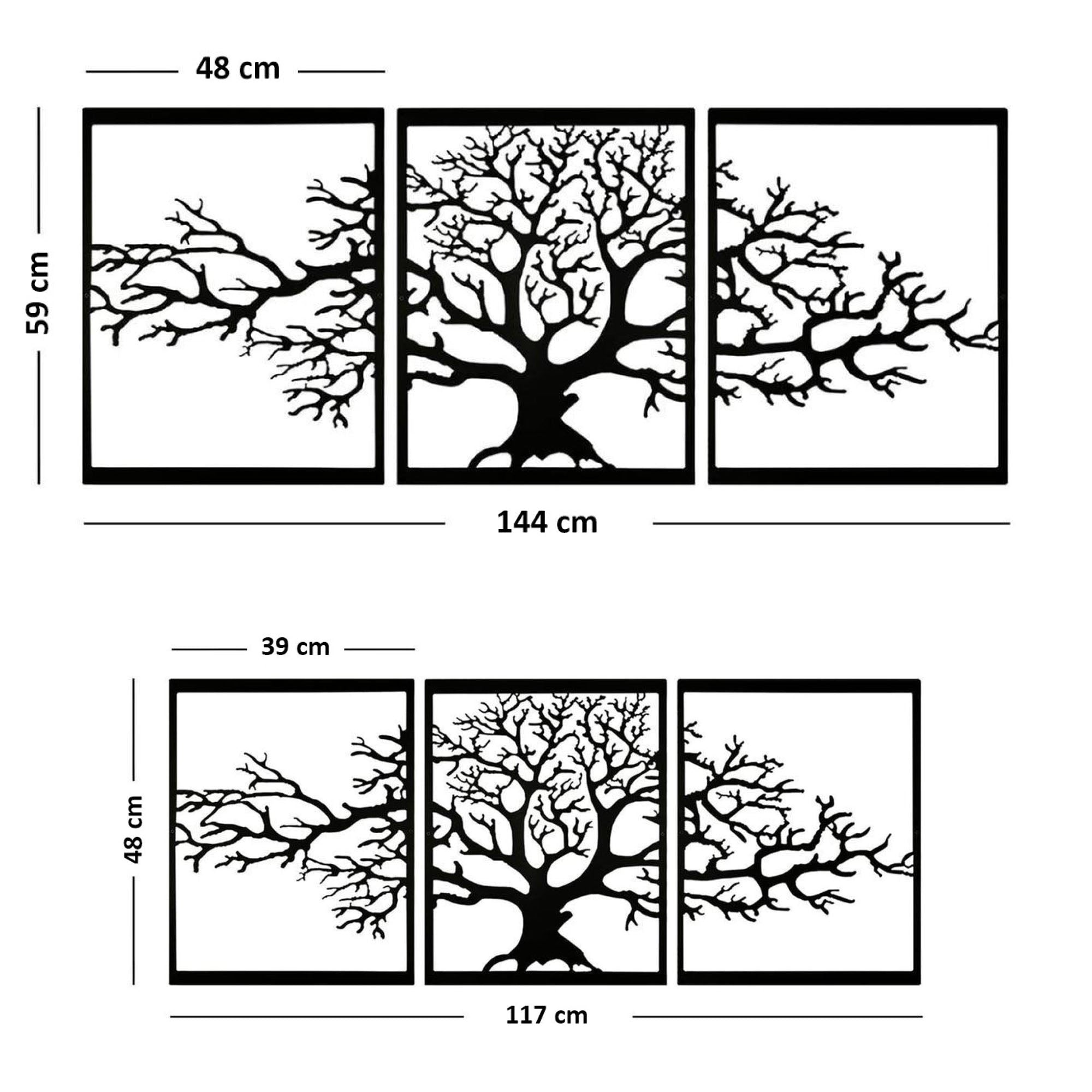 Tree of Life Wall Decor - Elegant Seasonal Laser-Cut Metal Art for Home and Office