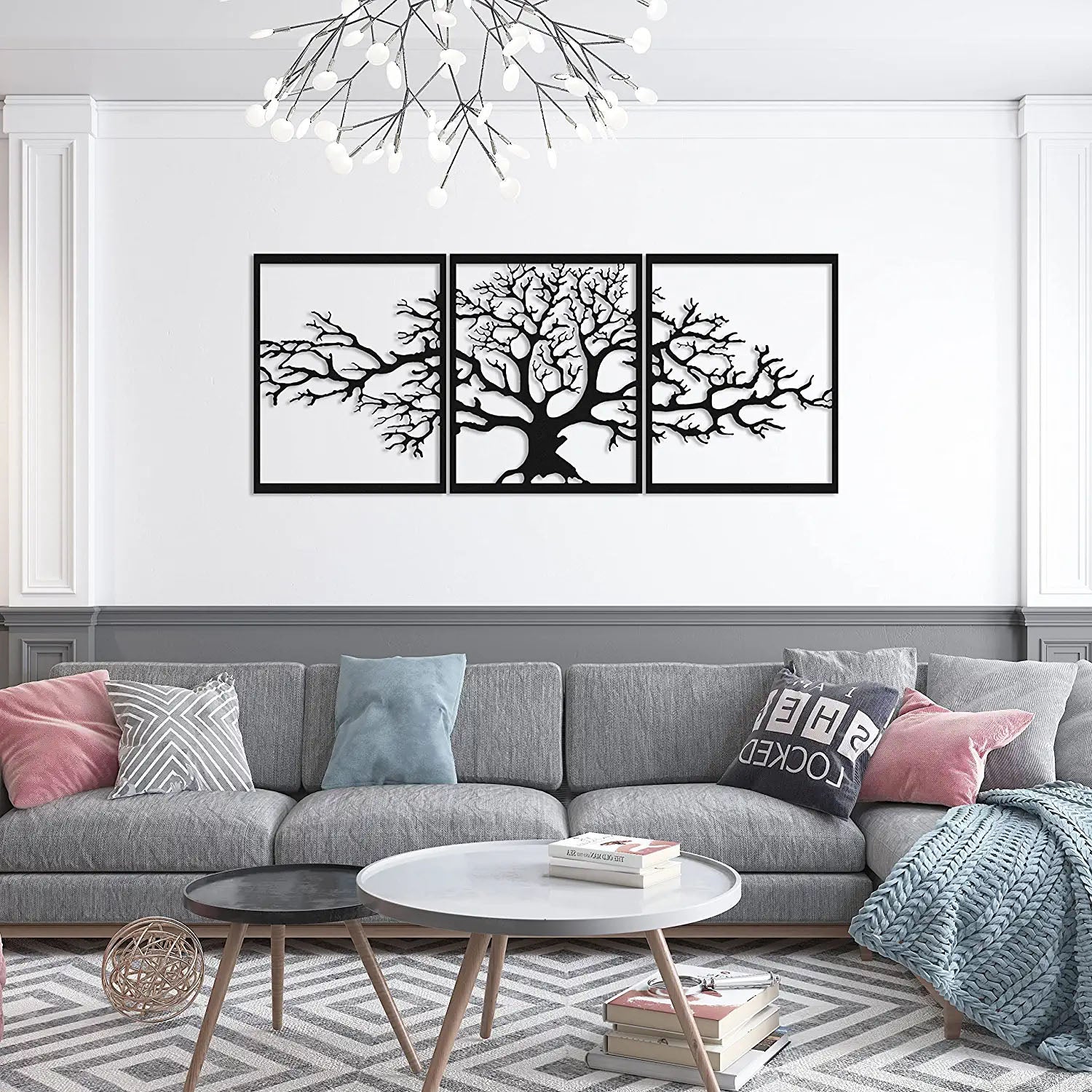 Tree of Life Wall Decor - Elegant Seasonal Laser-Cut Metal Art for Home and Office