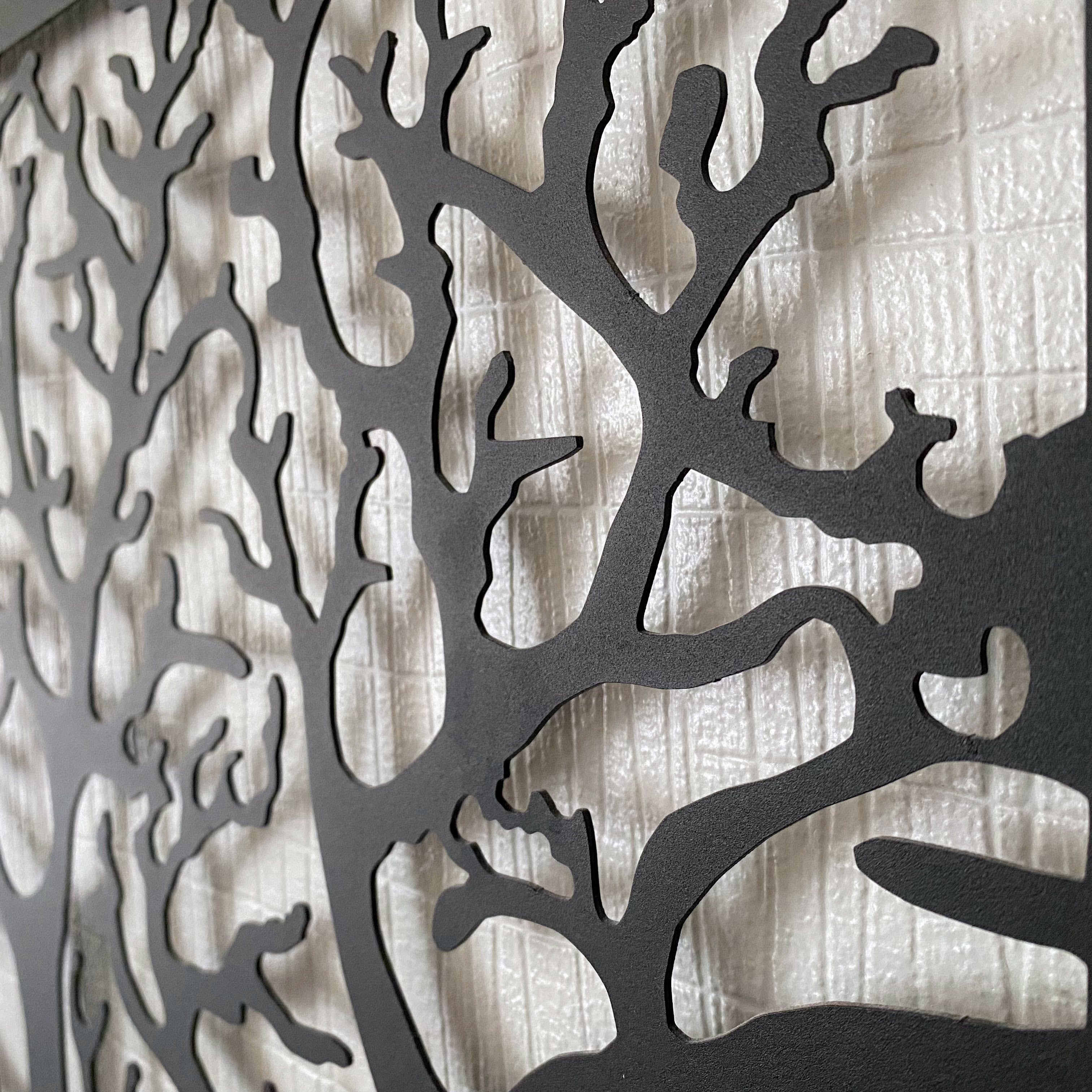 Tree of Life Wall Decor - Elegant Seasonal Laser-Cut Metal Art for Home and Office