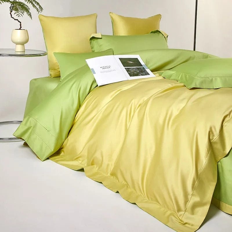 Dream Yellow Green Duvet Cover Set (Egyptian Cotton)