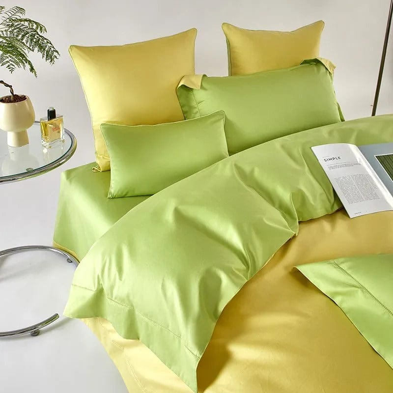 Dream Yellow Green Duvet Cover Set (Egyptian Cotton)