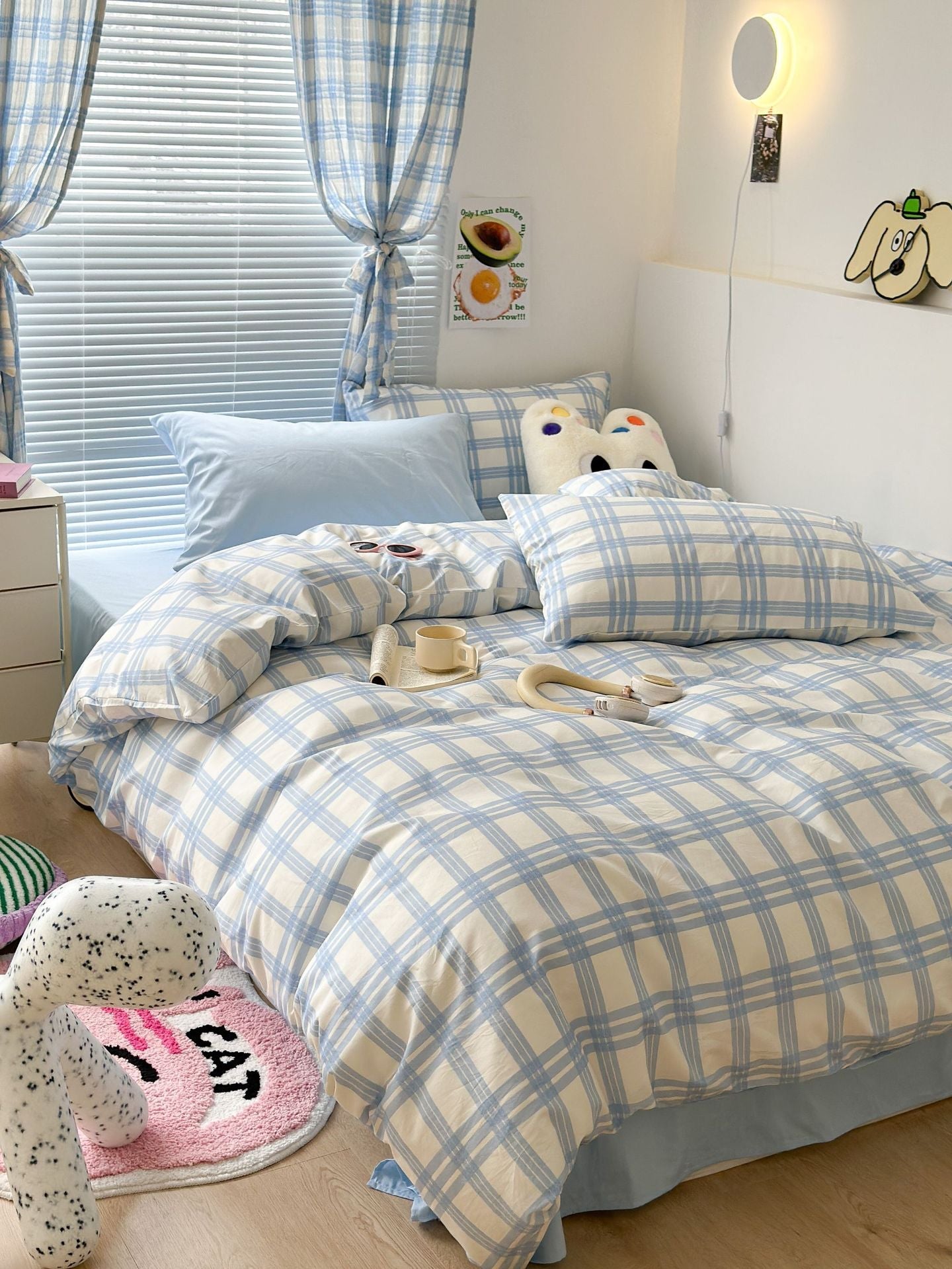 Danish Pastel Plaid Bedding Set