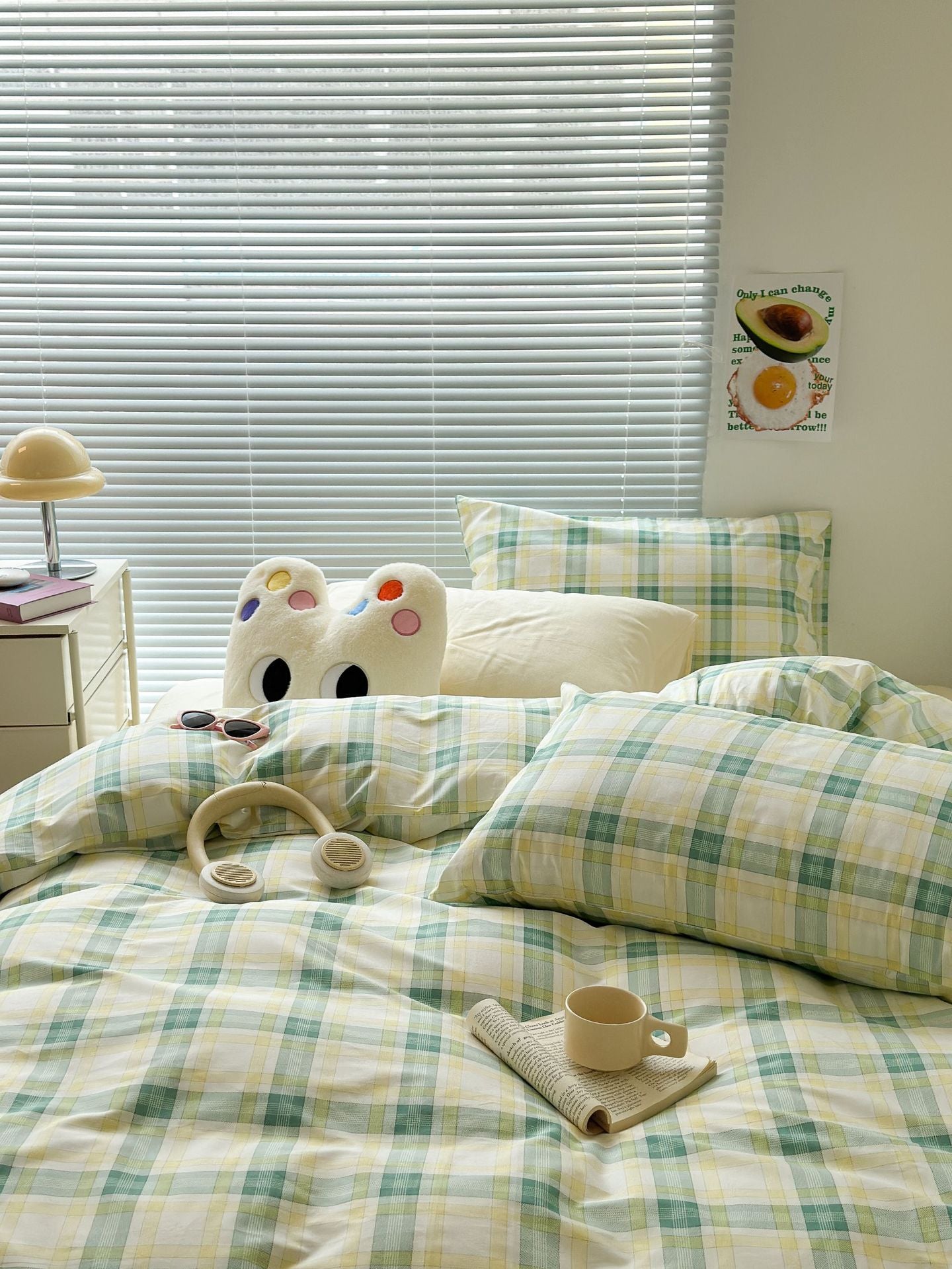 Danish Pastel Plaid Bedding Set