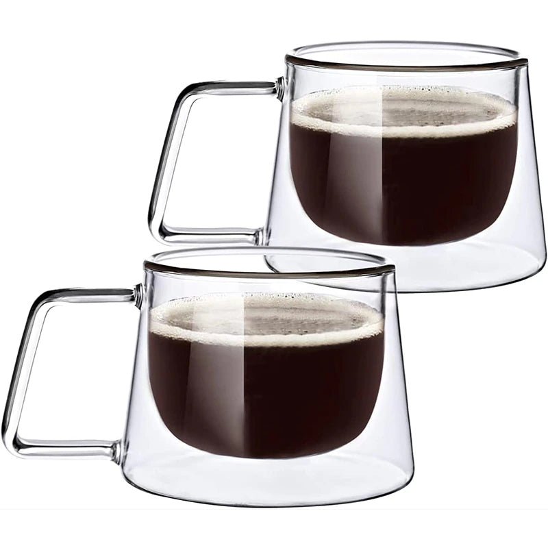 Double Glass Coffee Mug