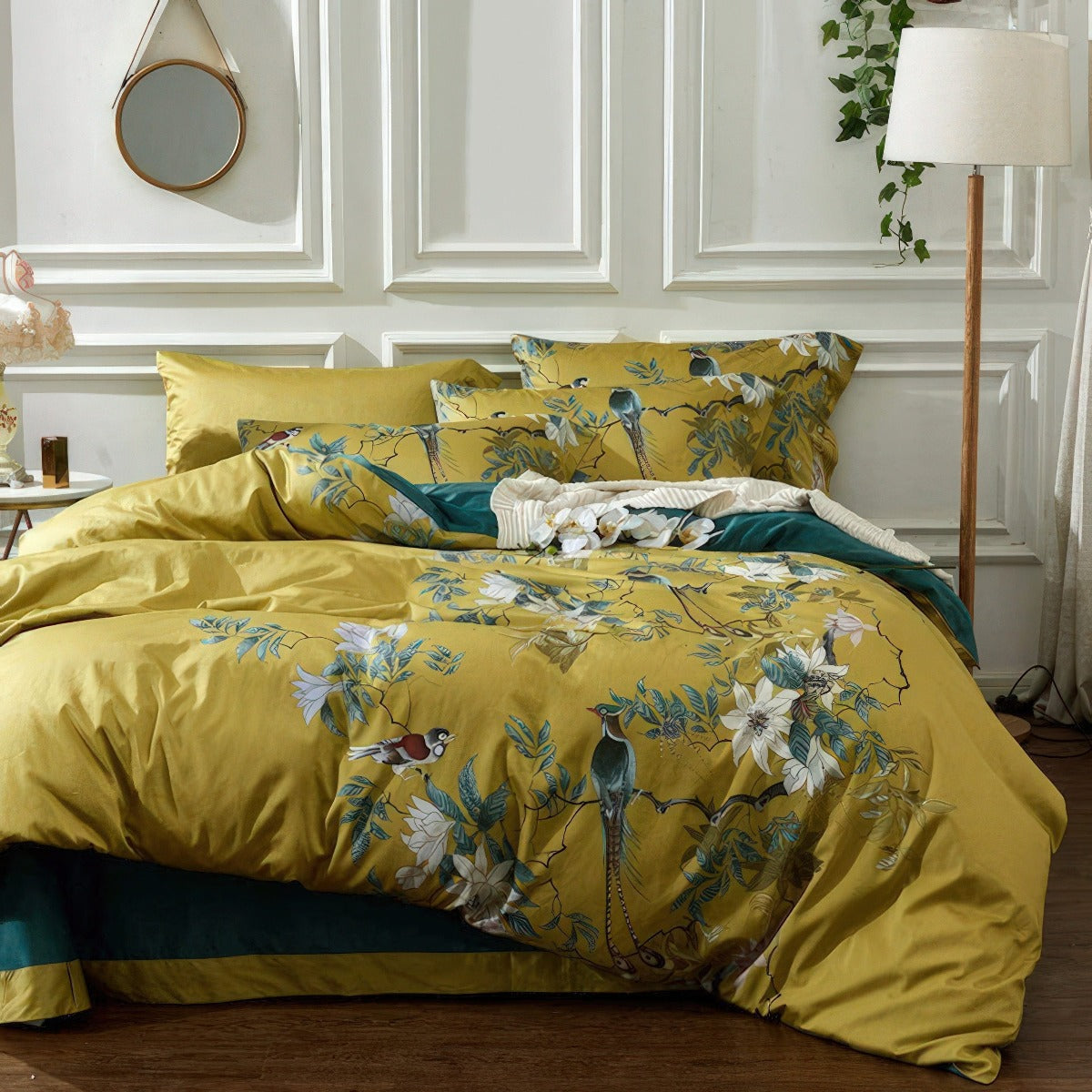 Solarosa Yellow Silky Egyptian Cotton Bedding Set