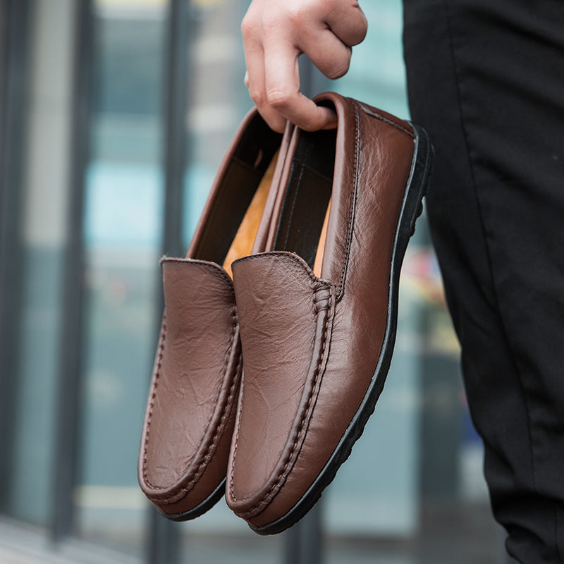 Brown leather loafers/shoes - Luca