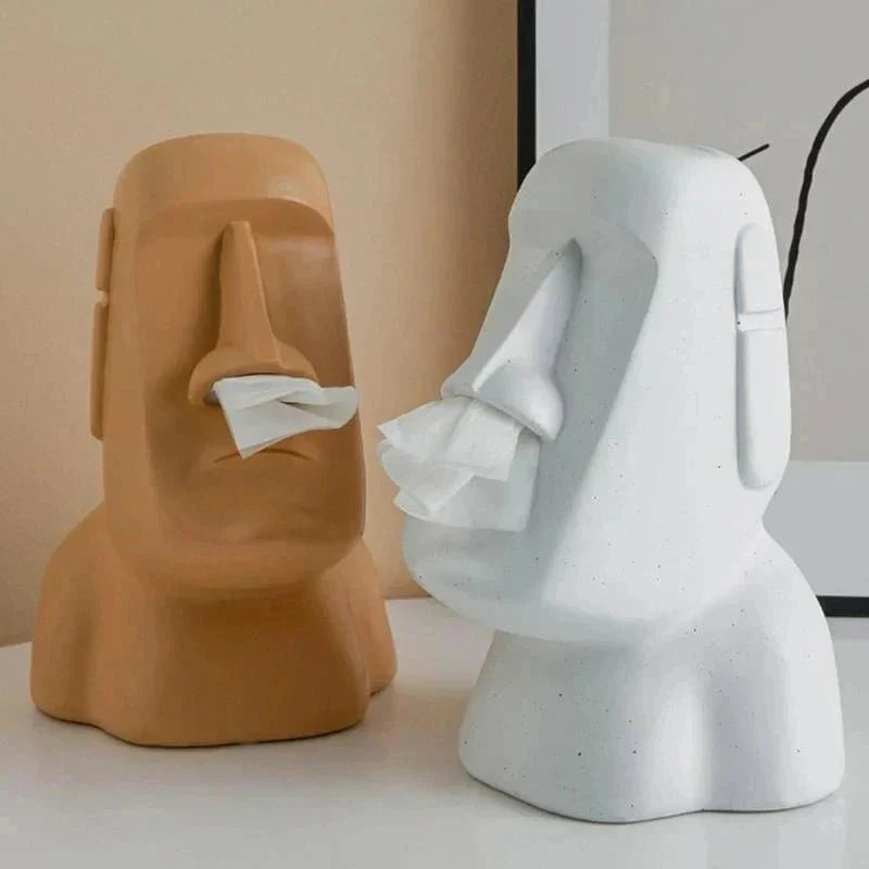 Easter Island Style Statue Design Tissue Box