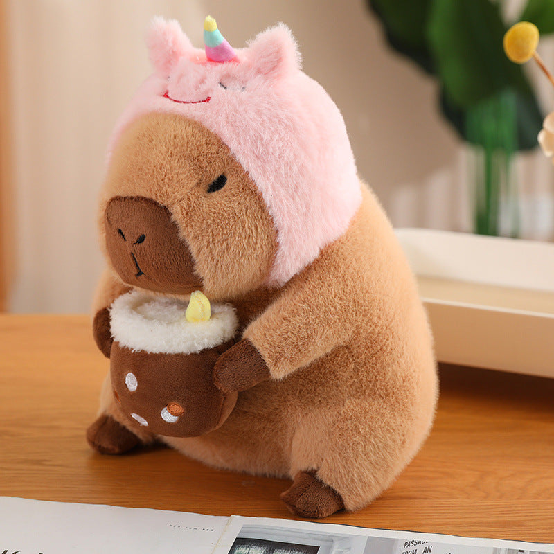 Capybara Drinking Boba Plush Toy - Soft, Huggable Capybara for Kids & Teens (Available in 30cm & 40cm)