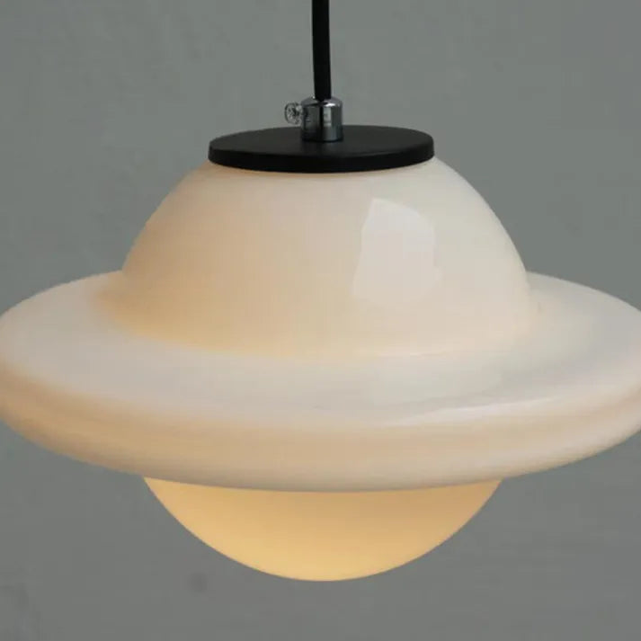 VintageGlow – Geometric Pendant Lamp in Matte Glass