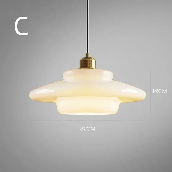 White Glass Pendant Light