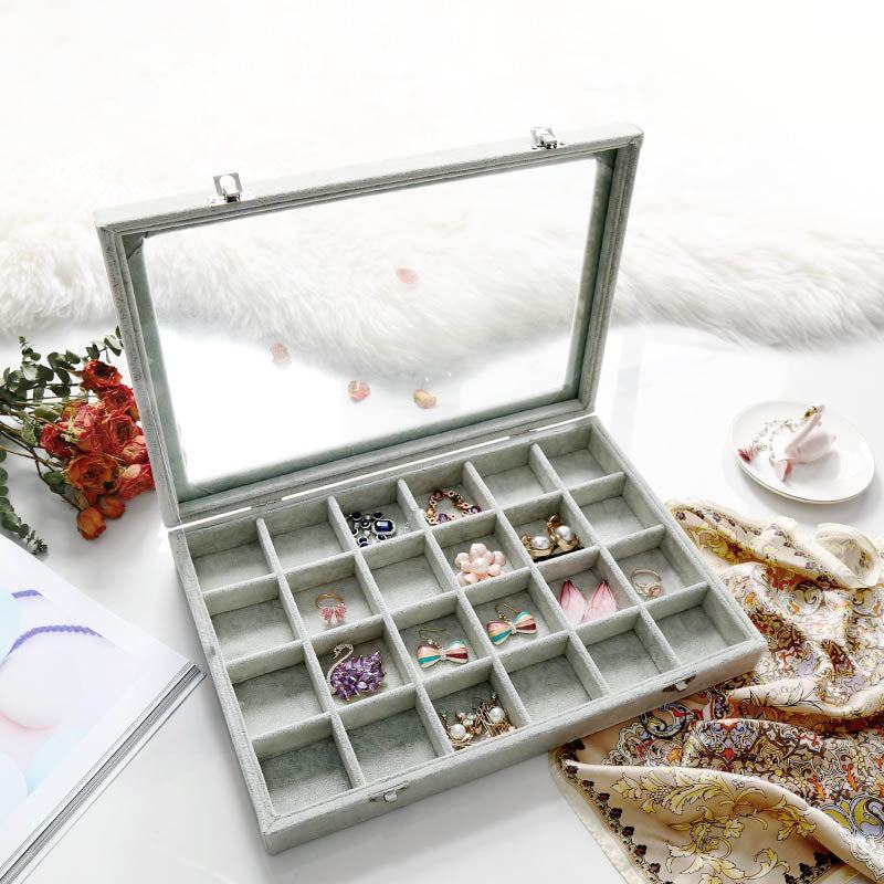 Velvet Drawer Jewelry Organizer Box