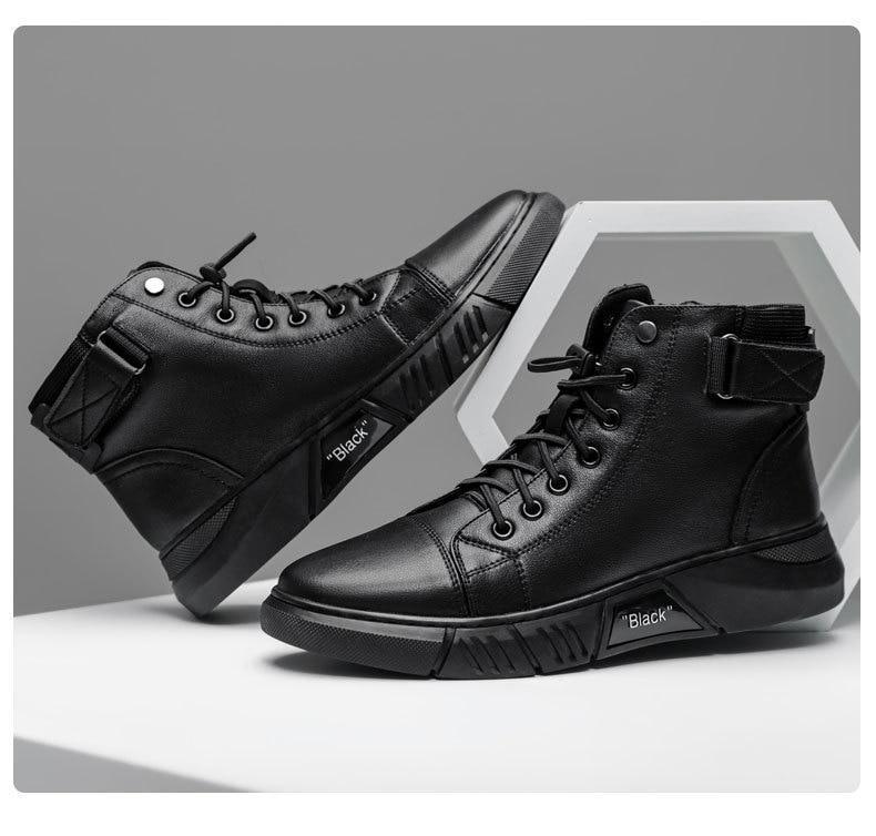 Allan - All Black Leather Sneakers