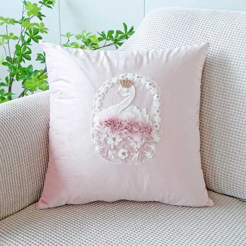 Cute Pink Bunny Cushion Cover – A Playful Touch for Your Home