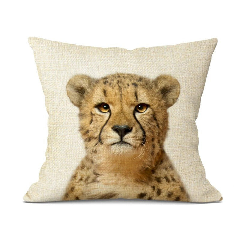 Cute Baby Animal Cushion Cover – Cheerful Nursery Decoration