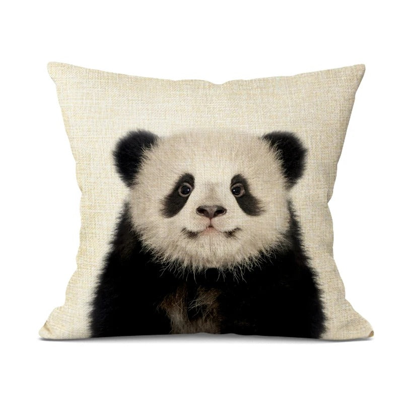 Cute Baby Animal Cushion Cover – Cheerful Nursery Decoration