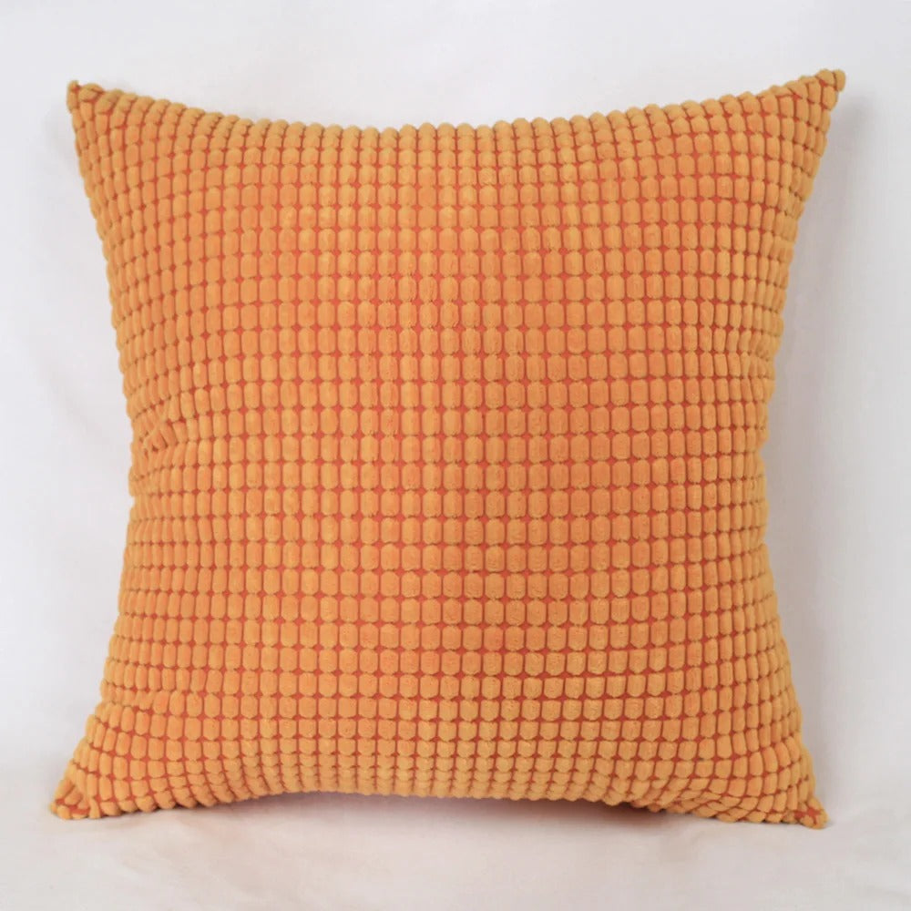 Cotton Corduroy Large Corn Kernel Plush Cushion Cover