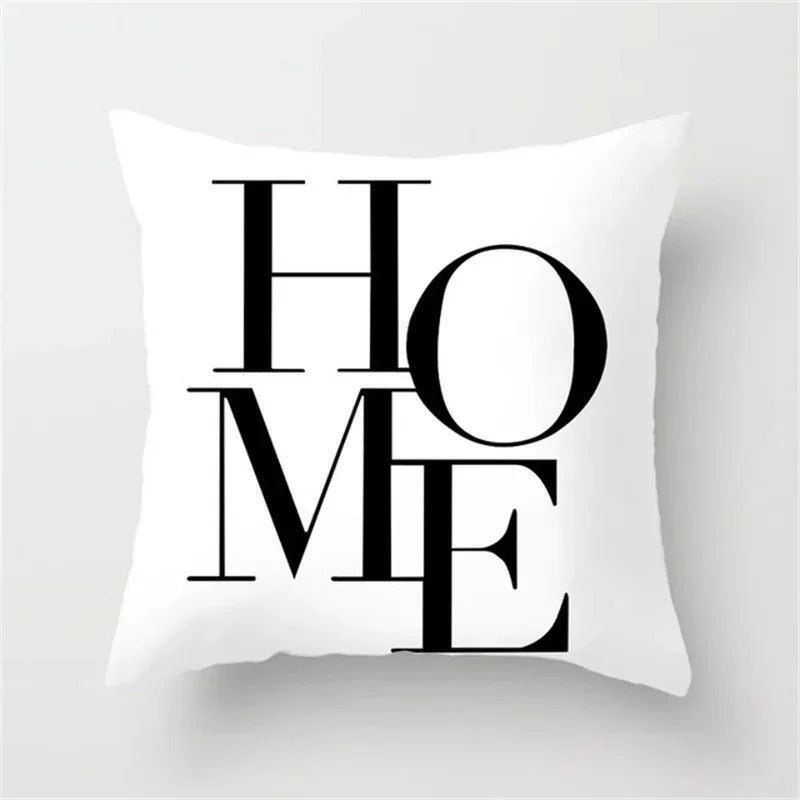 Black and White Geometric Cushion Cover – Elevate Your Home Decor with Chic Style