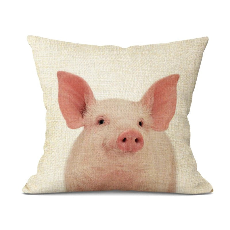 Cute Baby Animal Cushion Cover – Cheerful Nursery Decoration