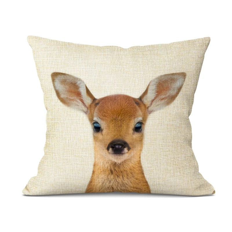 Cute Baby Animal Cushion Cover – Cheerful Nursery Decoration