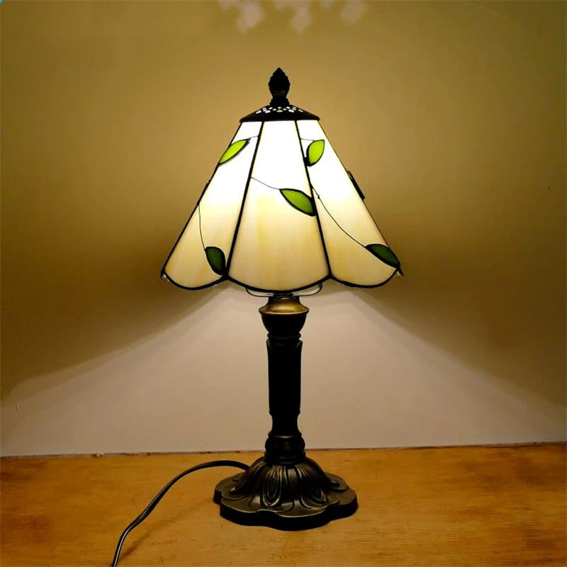 Baroque Retro LED Table Lamp E27 - Vintage Tiffany Glass